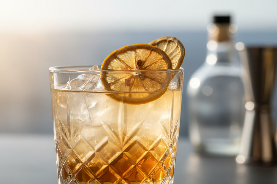 Whiskey Sour cu Felii de Lămâie Uscate