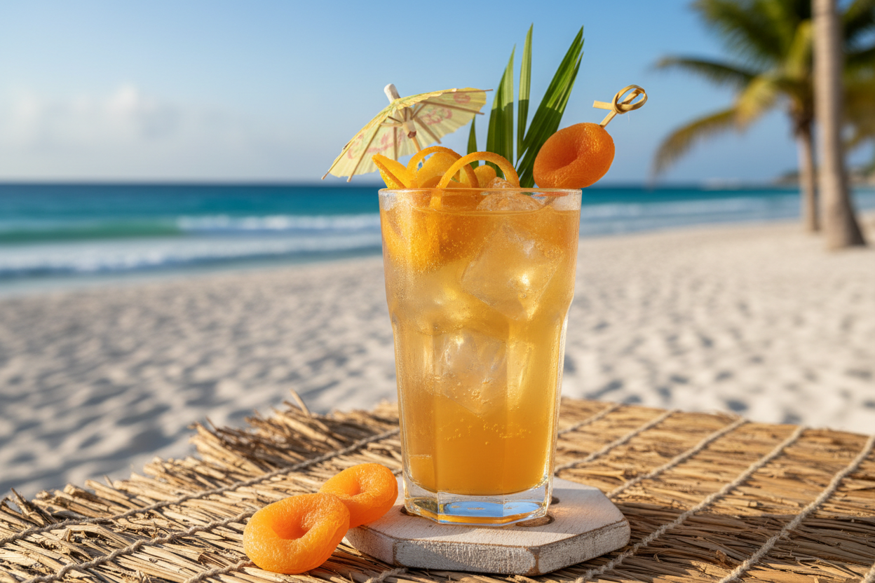 Apricot Sunset - Cocktail de Plajă cu Caise Uscate