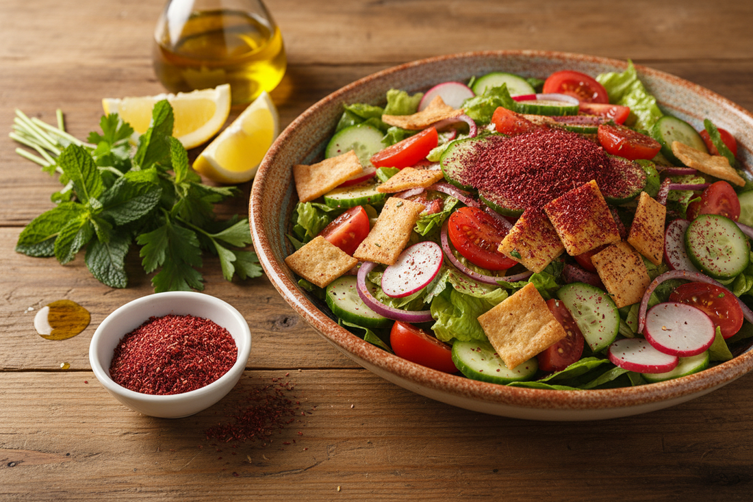 Salată Fattoush cu sumac - prospețime orientală