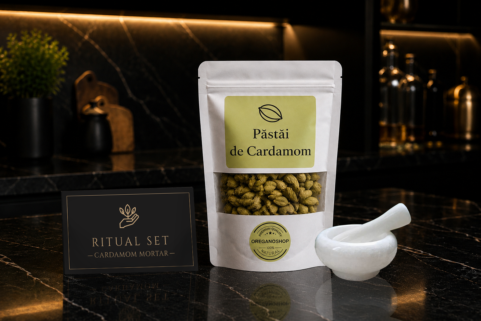Ritual Set – Cardamom Mortar