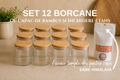 Set 12 Borcane cu Capac de Bambus și Închidere Etanș