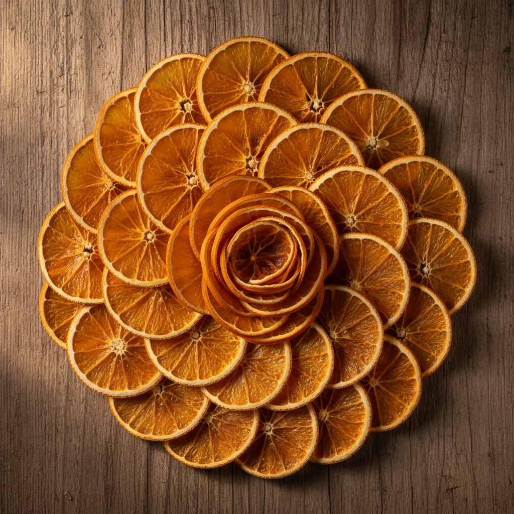 Felii de portocală uscate